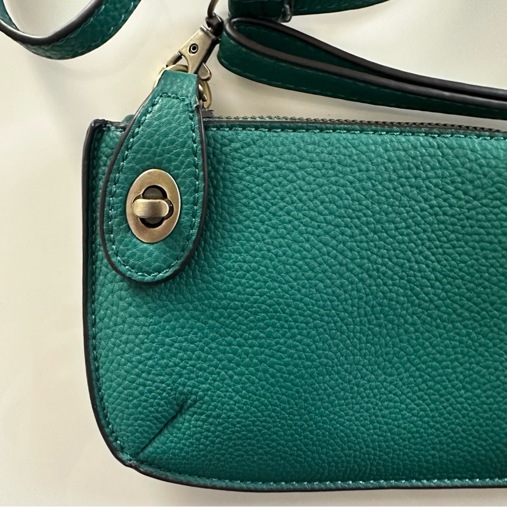 NWOT Joy Susan Teal Crossbody Bag Convertible Wristlet Faux Leather - Picture 2 of 10
